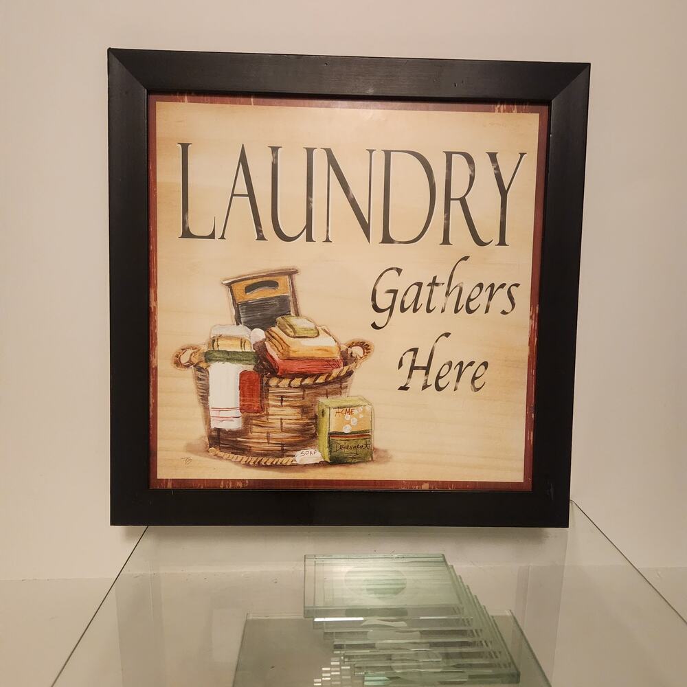 "Laundry Gathers Here14x14 Picture